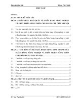 Báo cáo tổng quan về kết quả hoạt động kinh doanh của Ngân hàng NN&PTNT Chi nhánh Cầu Giấy