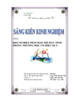 SKKN MỘT SỐ BIỆN PHÁP BẢO TRÌ MÁY TÍNH TRONG TRƯỜNG CÓ HIỆU QUẢ