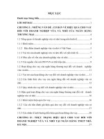 Giải pháp nâng cao hiệu quả cho vay đối với doanh nghiệp vừa và nhỏ tại Ngân hàng thương mại cổ phần Nhà Hà Nội