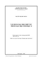 Luận văn vận dụng dạy học hợp tác trong dạy học sinh học 11   tài liệu, luận văn