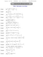 HƯỚNG DẪN ÔN THI ĐẠI HỌC CHUYÊN ĐỀ GIỚI HẠN HÀM SỐ