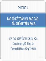 Bài giảng Tin học ứng dụng Chương 1 - ThS. Nguyễn Thị Khiêm Hòa