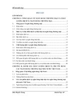 Đánh giá chất lượng dịch vụ ngân hàng hiện đại của  ngân hàng thương mại Việt Nam