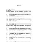 Giải pháp quản trị rủi ro tín dụng tại Chi nhánh Ngân hàng BIDV CNTây Hà Nội