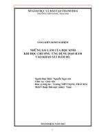 Sáng kiến kinh nghiệm - Những sai lầm của học sinh khi học chương ứng dụng đạo hàm vào khảo sát hàm số THPT đặng thai mai