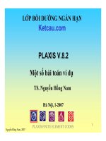 Bài tập plaxis v.8.2. Phân tích biến dạng hố đào