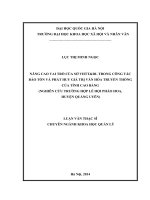 Nâng cao vai trò của Sở Văn hóa Thể thao và Du lịch trong công tác bảo tồn và phát huy giá trị văn hóa truyền thống của Tỉnh Cao Bằng ( Nghiên cứu trường hợp lễ