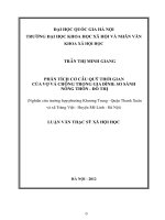 Phân tích cơ cấu quỹ thời gian của vợ và chồng trong gia đình  so sánh nông thôn - đô thị (Nghiên cứu trường hợp Phường Khương Trung - Quận Thanh Xuân và xã Tráng việt , huyện mê linh