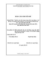 Chuyên đề 14 Điều chỉnh kết cấu của hệ thống cung cấp nhiên liệu (bộ chế hòa khí) xe máy và ô tô khi sử dụng xăng sinh học E10