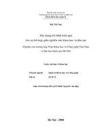 Xây dựng mô hình hiệu quả cho sự kết hợp giữa nghiên cứu khoa học và đào tạo (Nghiên cứu trường hợp Viện Khoa học và Công nghệ Việt Nam và Đại học Quốc gia Hà Nội