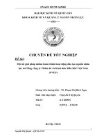 Một số giải pháp nhằm hoàn thiện hoạt động đào tạo nguồn nhân lực tai Tổng công ty Thăm dò và Khai thác Dầu Khí Việt Nam (PVEP)