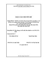 Chuyên đề :  Xây dựng và đề xuất tiêu chuẩn cơ sở E10, E15, E20