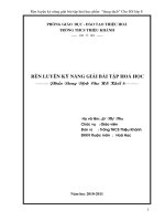 Rèn luyện kỷ năng giải bài tập hoá học phần  “dung dịch” Cho HS lớp 8