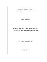 Đánh giá đặc điểm vi địa chấn, áp dụng vi phân vùng động đất Thành phố Hà Nội