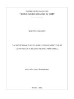 Xác định thành phần và khối lượng của Plutionium trong mẫu Pube bằng phương pháp Gamma