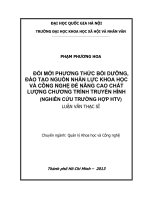 Đổi mới phương thức bồi dưỡng, đào tạo nguồn nhân lực khoa học và công nghệ để nâng cao chất lượng chương trình truyền hình (Nghiên cứu trường hợp Đài Truyền hình