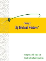 Bài giảng Tin học căn bản Chương 2 - GV.Trần Thanh San