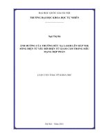 Ảnh hưởng của trường bức xạ laser lên hấp thụ sóng điện từ yếu bởi điện tử giam cầm trong siêu mạng hợp phân (tán xạ điện tử - phonon âm