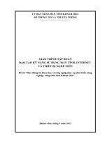 TẬP HUẤN ĐÀO TẠO KỸ NĂNG SỬ DỤNG MÁY TÍNH, INTERNET VÀ THIẾT BỊ NGHE NHÌN