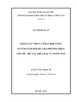Khảo sát thơ ca Phan Bội Châu 15 năm cuối đời qua ba phương diệnChủ đề, đề tài, thể loại và ngôn ngữ 