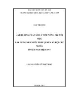 Ảnh hưởng của tâm lý tiểu nông đối với việc xây dựng nhà nước pháp quyền xã hội chủ nghĩa ở Việt Nam hiện nay