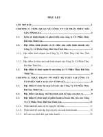 Thực trạng tổ chức kế toán tại công ty cổ phần thủy hải sản tĩnh gia