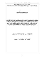 Nhu cầu giáo dục sức khỏe sinh sản vị thành niên của học sinh phổ thông trung học hiện nay. Nghiên cứu trường hợp Trường PTTH Yên Hòa, quận Cầu Giấy, trường PTT
