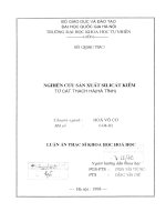Nghiên cứu sản xuất Silicát kiềm từ cát Thạch Hà-Hà Tĩnh 