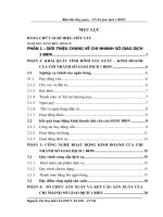 BÁO CÁO TÌNH HÌNH SẢN XUẤT – KINH DOANH CỦA CHI NHÁNH SỞ GIAO DICH 1 BIDV