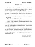 Hoàn thiện và phát triển hoạt động Marketing tại HDBank Hoàn Kiếm