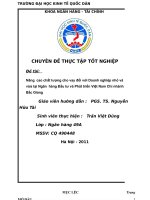 Nâng  cao chất lượng cho vay đối với Doanh nghiệp nhỏ và vừa tại Ngân  hàng Đầu tư và Phát triển Việt Nam Chi nhánh Bắc Giang