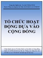 Tổ chức hoạt động dựa vào cộng đồng - Trung tâm Nghiên cứu Tư vấn CTXH & PTCĐ