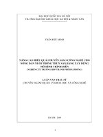 Nâng cao hiệu quả chuyển giao công nghệ cho nông dân nuôi trồng thủy sản bằng xây dựng mô hình trình diễn (Nghiên cứu trường hợp Thành phố Hải Phòng