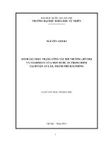 Đánh giá thực trạng công tác bồi thường, hỗ trợ và tái định cư của một số dự án trọng điểm tại huyện An Lão, thành phố Hải Phòng