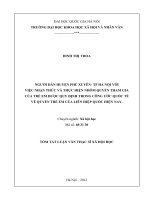 Người dân huyện Phú Xuyên - TP Hà Nội với việc nhận thức và thực hiện nhóm quyền tham gia của trẻ em được quy định trong Công ước quốc tế về quyền trẻ em của Liên hợp Quốc