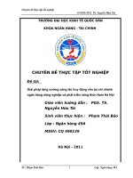 Giải pháp tăng cường công tác huy động vốn tại chi nhánh ngân hàng nông nghiệp và phát triển nông thôn Nam Hà Nội