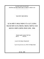 Sự ra đời và hoạt động của lực lượng thanh niên xung phong trong những năm kháng chiến chống Pháp (1950 - 1954