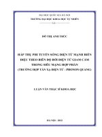 Hấp thụ phi tuyến sóng điện từ mạnh biến điệu theo biên độ bởi điện tử giam cầm trong siêu mạng hợp phần