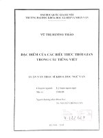 Đặc điểm của các biểu thức thời gian trong câu tiếng Việt