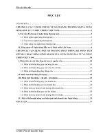 Vận dụng một số phương pháp thống kê phân tích kết quả hoạt động kinh doanh của Ngân hàng Đầu tư và phát triển Việt Nam giai đoạn 2006-2009