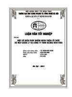 Một số giải pháp nhằm hoàn thiện tổ chức bộ máy quản lý tại Công ty TNHH Heung Woo ViNa