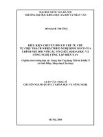 Điều kiện chuyển đổi cơ chế tự chủ tự chịu trách nhiệm theo Nghị định 115 CP của Chính phủ đối với các tổ chức khoa học và công nghệ công lập hiện nay