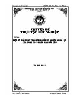 Một số giải pháp tăng cường quản lý nguồn nhân lực của Công ty Cổ Phần May Đáp Cầu