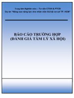 Báo cáo trường hợp - Trung tâm Nghiên cứu Tư vấn CTXH & PTCĐ
