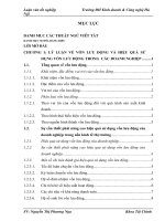 Giải pháp nâng cao hiệu quả hoạt động sử dụng vốn lưu động tại Công ty Cổ phần đầu tư Đô thị Sông Đà