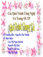 Các Quá Trình Công Nghệ Cơ Trong SX TP Quá Trình Chưng Cất