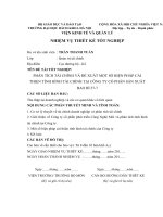 Một số biện pháp cải thiện tình hình tài chính Công ty cổ phần phát triển Công Nghệ Mới và phân tích tình hình tài chính của Công ty trong 2 năm 2009-2010