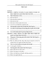 Thực trạng các điều kiện phát triển du lịch tại tỉnh thái nguyên. giải pháp phát huy