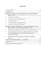 Những lý luận kinh tế của các nhà kinh tể tiểu tư sản