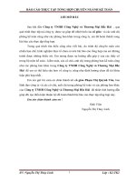 báo cáo thực tập tổng hợp khoa kế toán kiểm toán tại Công ty TNHH Công Nghệ và Thương Mại Bắc Hải